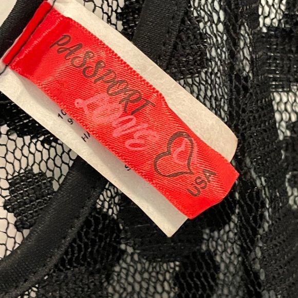 Blue Fit & Flare Cocktail Dress with Black Lace 1X - Picture 9 of 12